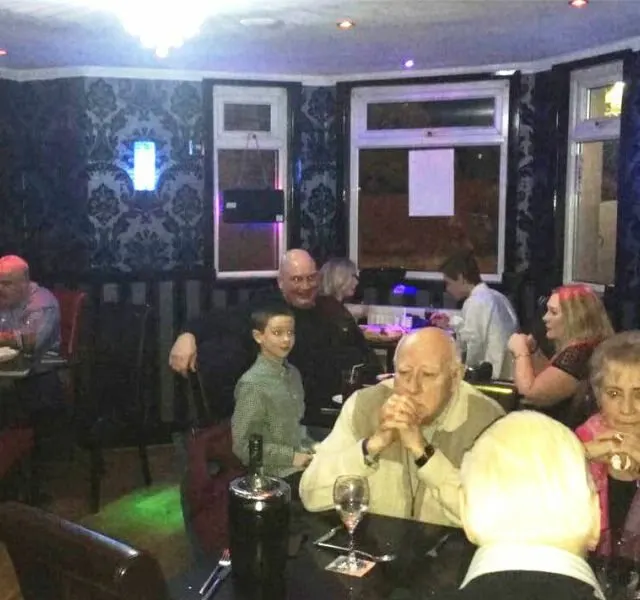 Diners at their table during evening service